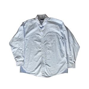 BROOKS BROTHERS 346 Men's XL Blue Striped Button Up Dress Shirt